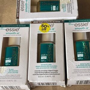4 essie Nail Care, 8-Free Vegan, Smooth-E Base Coat, smoothing sleek finish nail